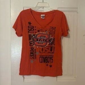 Oklahoma State University t shirt. V neck size large